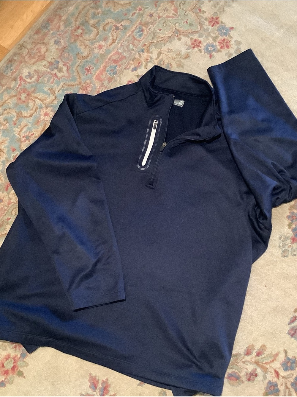 Callaway Navy Blue Quarter-Zip Pullover Sweatshirt Sz XXL EUC